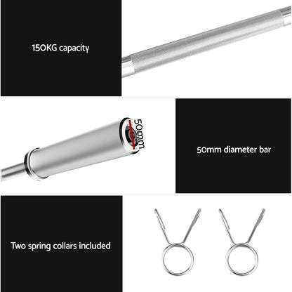 Everfit Barbells Set 36kg 120cm Dumbbell Barbell Plate Weight Lifting Home Gym Red Lifting FIT-K-DB-SET-36KG