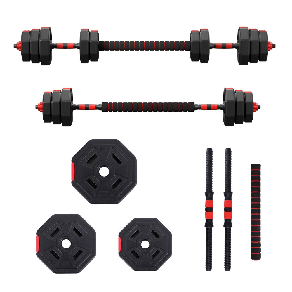 Everfit 20kg Adjustable Dumbbell Barbell Set Weight Plates Home Workout FIT-K-DBS-20KG