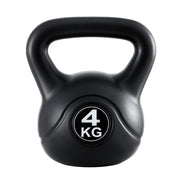 Everfit 4kg Kettlebell Set Weight Lifting Bench Dumbbells Kettle Bell Gym Home FIT-K-KB-4KG-BLACK
