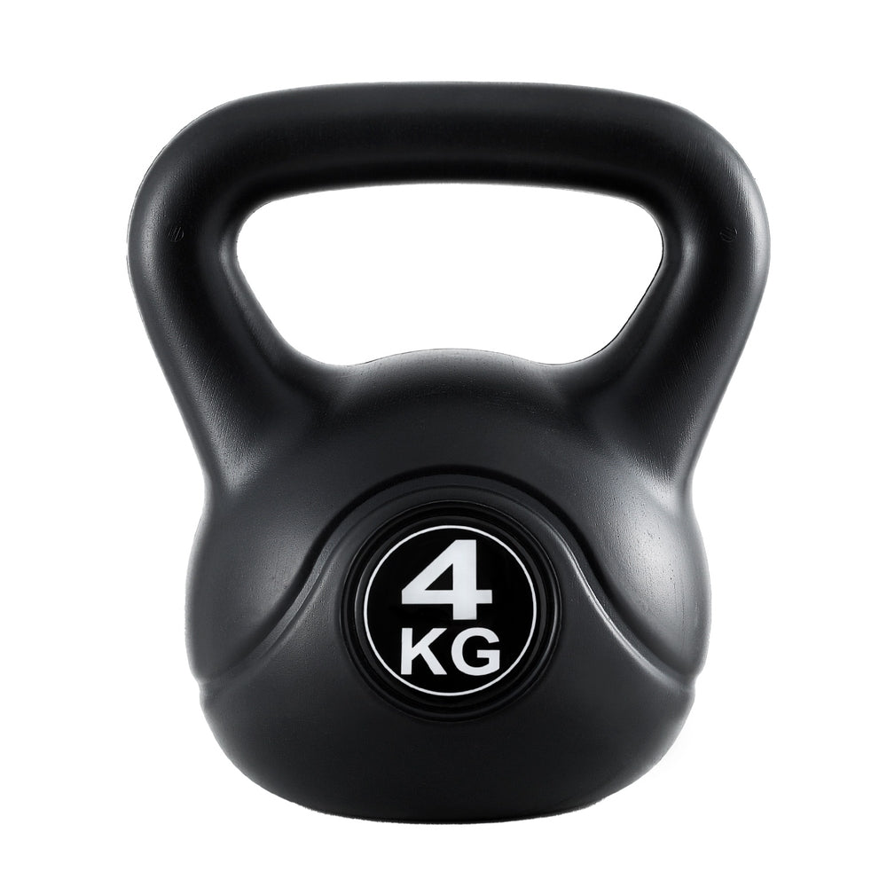 Everfit 4kg Kettlebell Set Weight Lifting Bench Dumbbells Kettle Bell Gym Home FIT-K-KB-4KG-BLACK