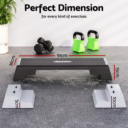 Everfit 3 Level Aerobic Step Adjustable Stepper for Home Workouts FIT-M-AES-T004