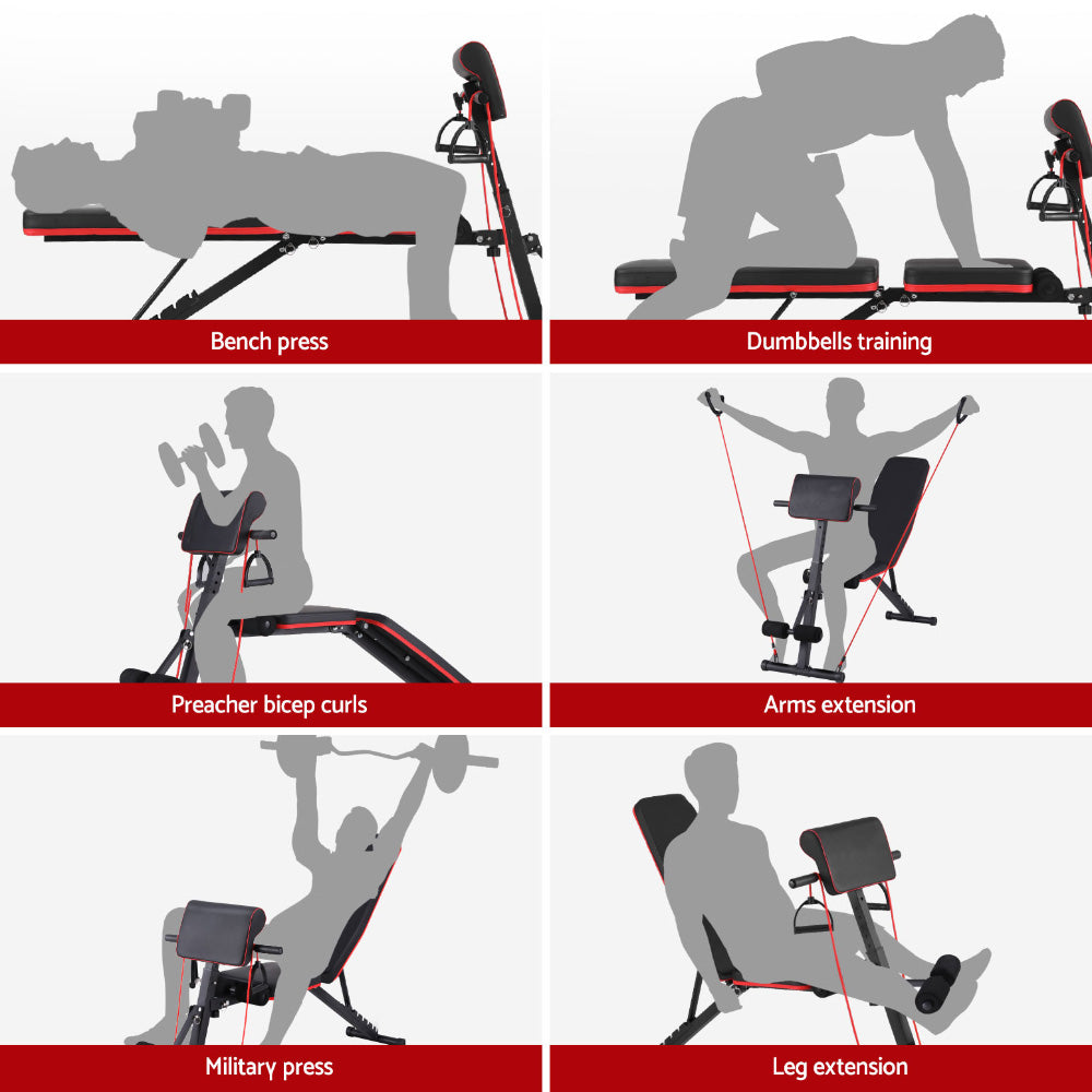 Everfit Weight Bench Adjustable Preacher Curl Bench Press Dumbbell Stool 260kg FIT-M-BENCH-BICEPS
