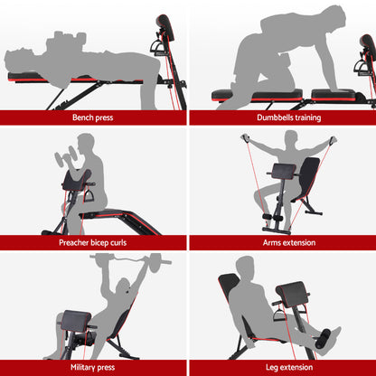 Everfit Weight Bench Adjustable Preacher Curl Bench Press Dumbbell Stool 260kg FIT-M-BENCH-BICEPS
