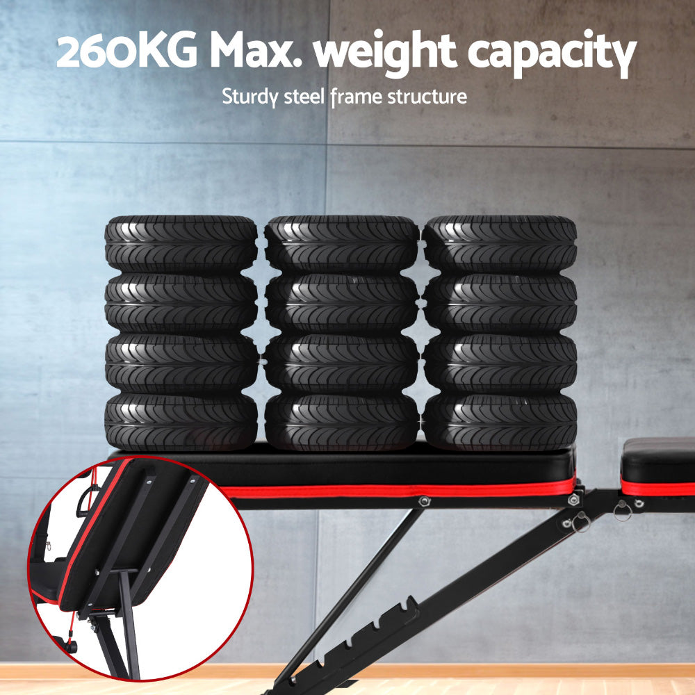 Everfit Weight Bench Adjustable Preacher Curl Bench Press Dumbbell Stool 260kg FIT-M-BENCH-BICEPS