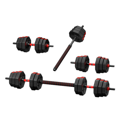 Everfit 40kg Adjustable Dumbbell Barbell Set Weight Plates Home Workout FIT-M-DBS-40KG-AB