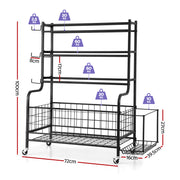 Everfit Dumbbell Rack Weight Rack for Dumbbells Home Gym Storage Black FIT-M-RACK-H-4L