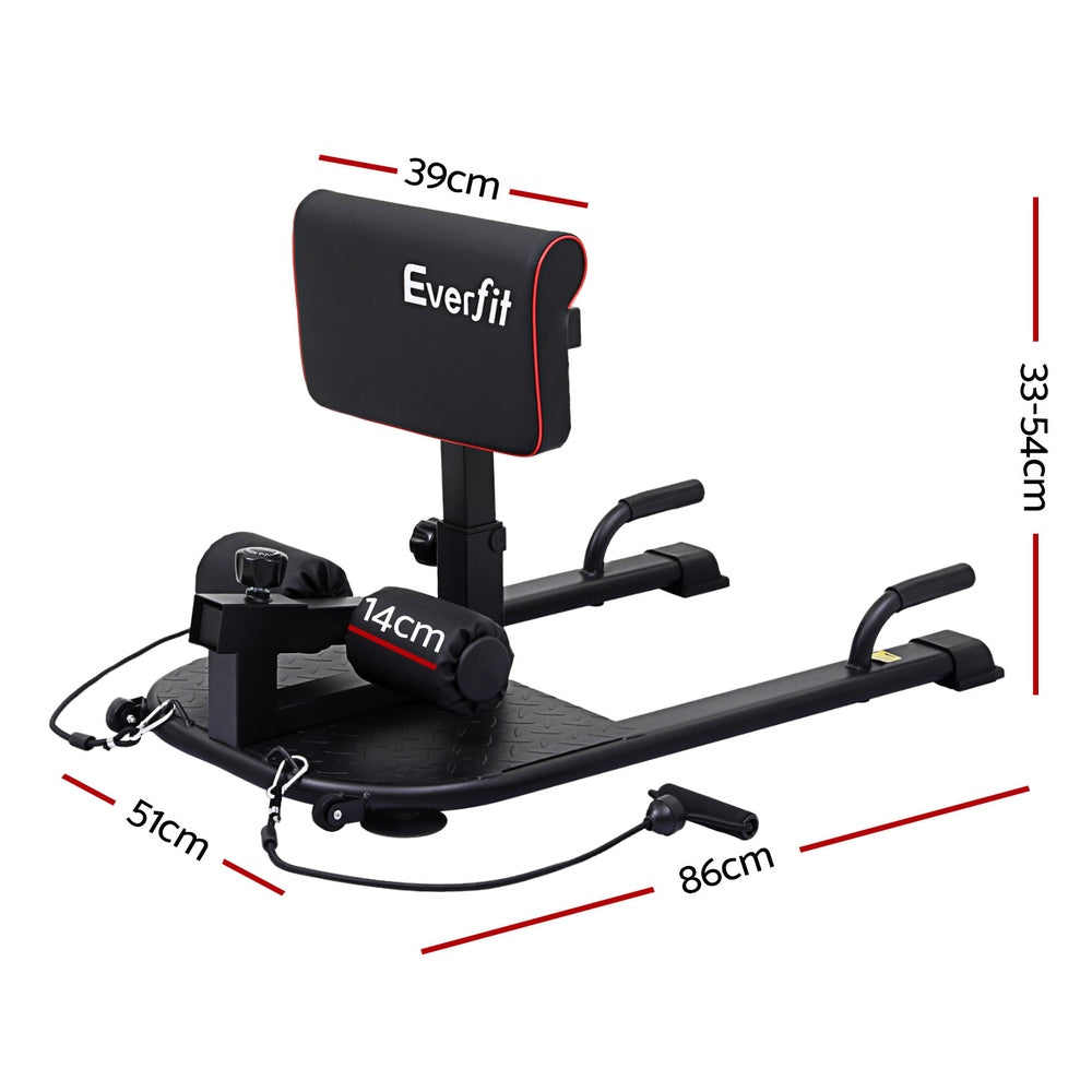 Everfit Deep Sissy Squat Weight Bench Adjustable Leg Extension Strength Training FIT-M-SQUAT-BENCH-BK
