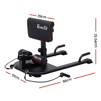 Everfit Deep Sissy Squat Weight Bench Adjustable Leg Extension Strength Training FIT-M-SQUAT-BENCH-BK
