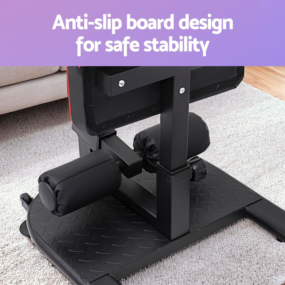 Everfit Deep Sissy Squat Weight Bench Adjustable Leg Extension Strength Training FIT-M-SQUAT-BENCH-BK