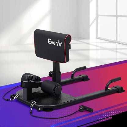 Everfit Deep Sissy Squat Weight Bench Adjustable Leg Extension Strength Training FIT-M-SQUAT-BENCH-BK