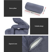 Artiss Floor Sofa Chair & Coffee Table Set, Swivel Lounge Recliner Side Tables FLOOR-0163-G-IND