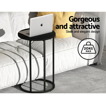 Artiss Floor Sofa Chair & Coffee Table Set, Swivel Lounge Recliner Side Tables FLOOR-0163-G-IND