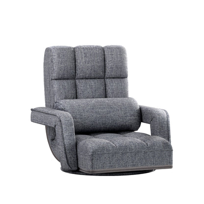 Artiss Floor Chair Lounge Sofa Swivel Grey FLOOR-0163-GY