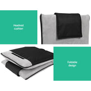 Artiss 2X Floor Lounge Sofa Bed Floor Cushion Velvet Grey FLOOR-0166D-GYX2