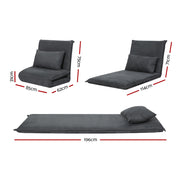 Artiss Floor Sofa Bed Lounge Couch Recliner Chair Folding Foam Camping Bed FLOOR-0312-CH
