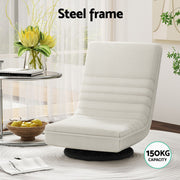 Artiss Floor Lounge & Round Coffee Table Side End Table with Charging Station Set FLOOR-03LIN-V-COF03