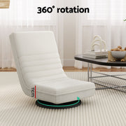 Artiss Floor Lounge & Round Coffee Table Side End Table with Charging Station Set FLOOR-03LIN-V-COF03