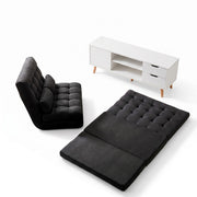 Artiss Sofa Bed Adjustable Floor Chair & TV Unit 120cm Entertainment Cabinet Set FLOOR-170SUE-E-TV01