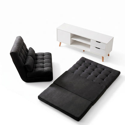 Artiss Sofa Bed Adjustable Floor Chair & TV Unit 120cm Entertainment Cabinet Set FLOOR-170SUE-E-TV01