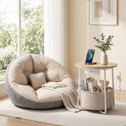 Artiss Floor Lounge and Coffee Table w/ Charging Station Set FLOOR-180LIN-V-COF-03