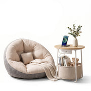 Artiss Floor Lounge and Coffee Table w/ Charging Station Set FLOOR-180LIN-V-COF-03