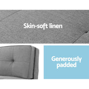 Artiss Single Sofa Bed and Side Table Set, Adjustable Recliner Narrow End Table FLOOR-19LIN-COF-01