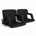 Artiss 2X Floor Lounge Sofa Bed With Armrest Heated Cushion FLOOR-ARM-0600D-BKX2