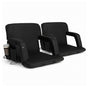Artiss 2X Floor Lounge Sofa Bed With Armrest Heated Cushion FLOOR-ARM-0600D-BKX2