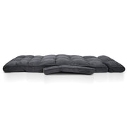 Artiss Floor Lounge Sofa With Armrest Flocking Fabric Charcoal FLOOR-ARM-CHA