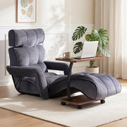 Artiss Floor Lounge & Coffee Table Set, Adjustable Recliner End Table w/ Wheels FLOOR-ARM-S-COF07