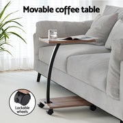 Artiss Floor Lounge & Coffee Table Set, Adjustable Recliner End Table w/ Wheels FLOOR-ARM-S-COF07