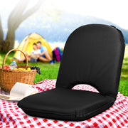 Artiss Floor Lounge Sofa Camping Chair Black FLOOR-CAMP-0156R-BK