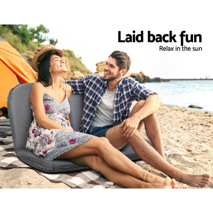Artiss Floor Lounge Sofa Camping Chair Grey FLOOR-CAMP-0156R-GY