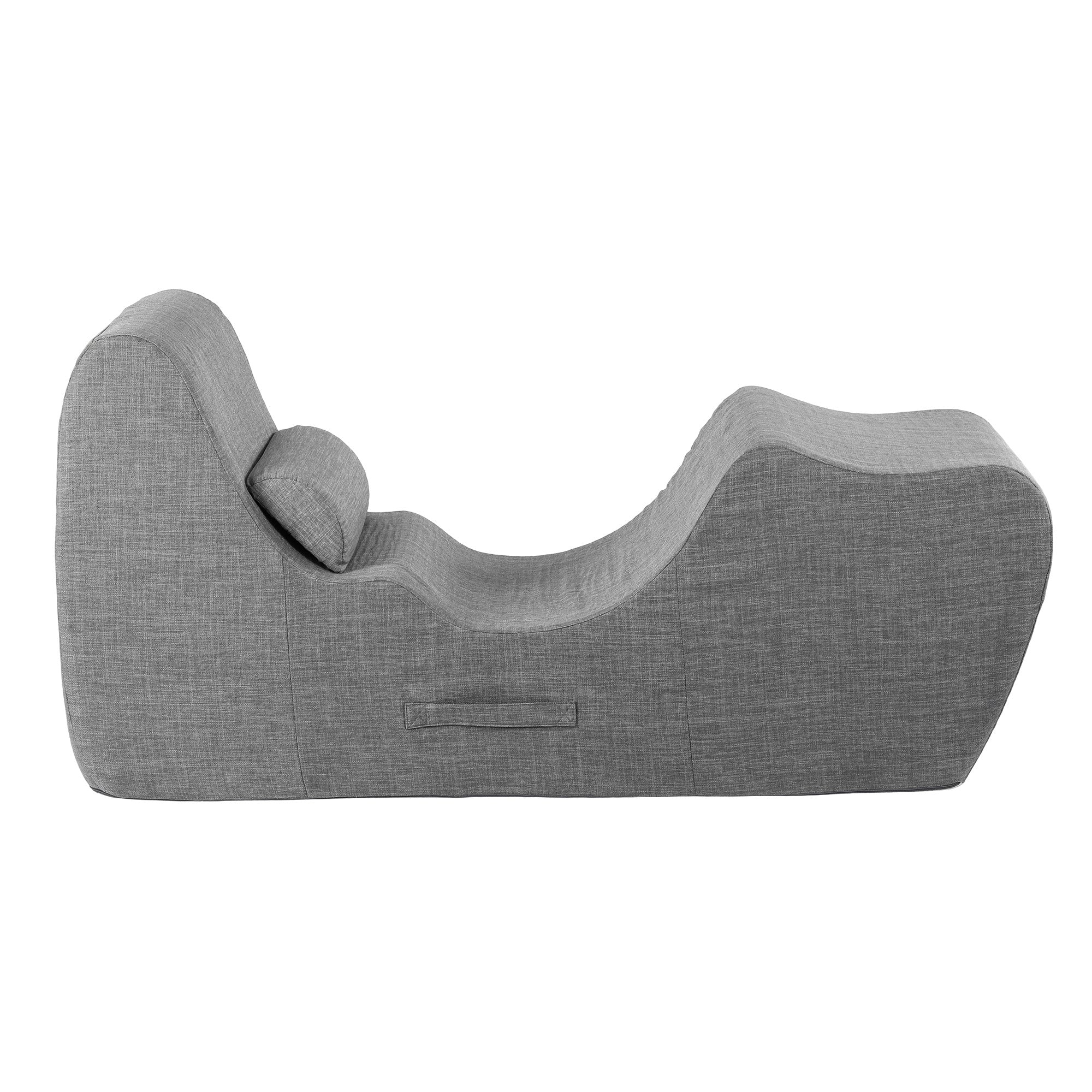 Artiss Chaise Lounge Chair Ergonomic S-Curve Floor Lounger Boneless Lounge Chairs Grey FLOOR-CHAISE-FOAM-DAGY