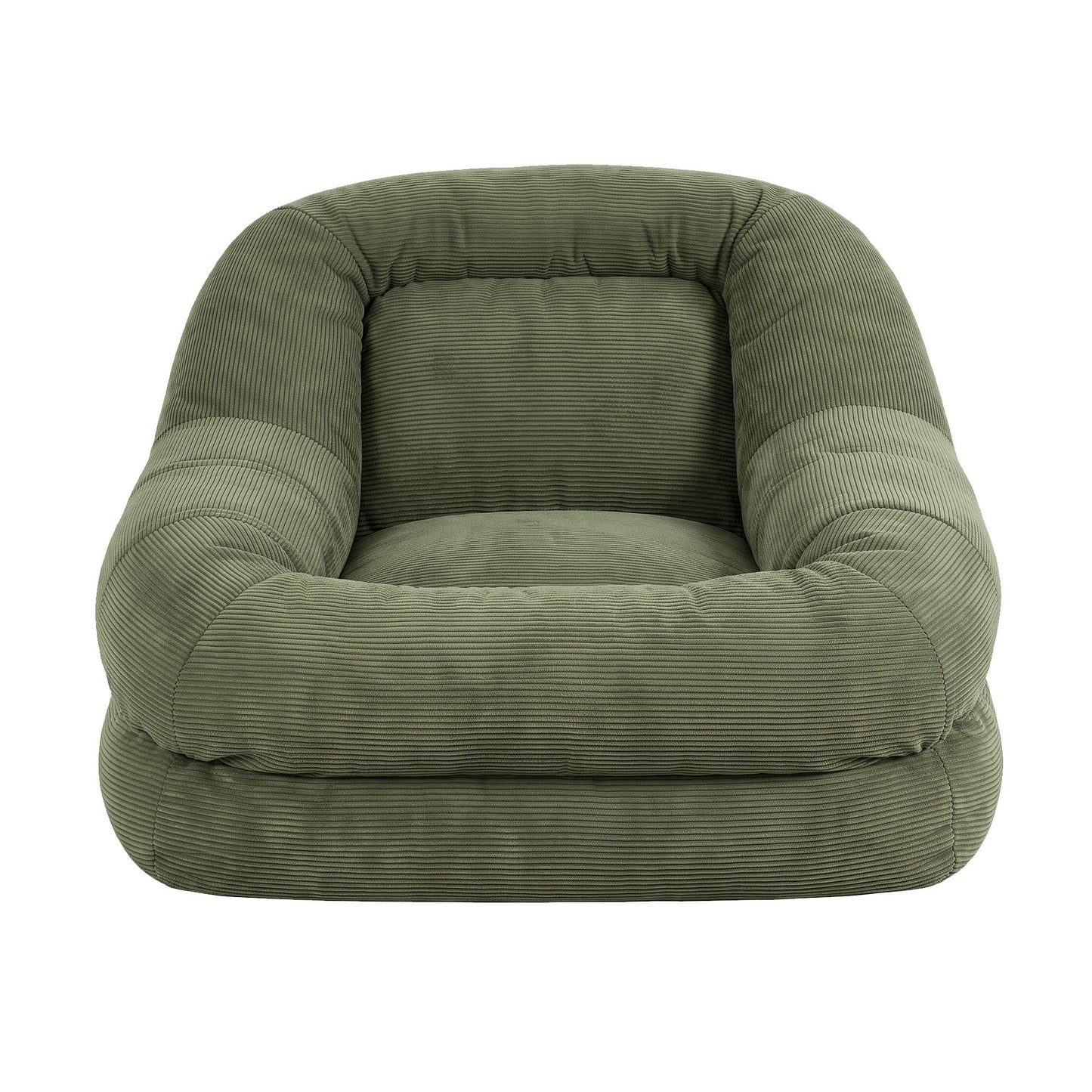 Artiss Armchair Floor Chair Couch Recliner 1 Seater Cloud Chaise Lounge Corduroy Green
