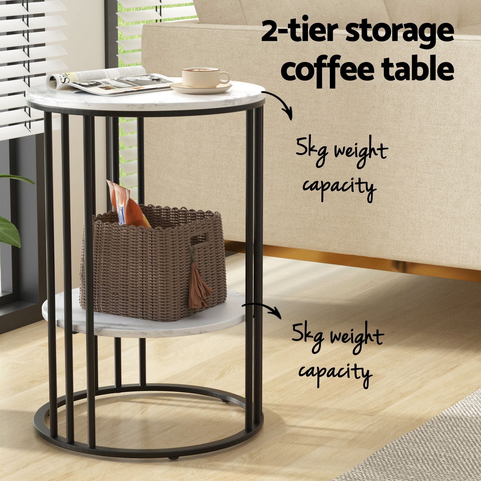 Artiss Sofa Bed Floor Lounge Recliner Foldable Chair & Side Table Bundle FLOOR-M193-S-COF08