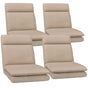 Artiss 4XFloor Chair Sofa Linen Beige FLOOR-SBL-01LIN-1S-BRX4