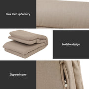 Artiss 4XFloor Chair Sofa Linen Beige FLOOR-SBL-01LIN-1S-BRX4