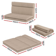 Artiss Floor Chair Sofa 2 Seater Linen Beige FLOOR-SBL-01LIN-2S-BR