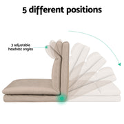 Artiss Floor Chair Sofa 2 Seater Linen Beige FLOOR-SBL-01LIN-2S-BR