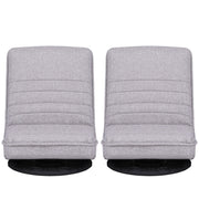 Artiss 2 Swivel Floor Chair 360 Adjustable Foldable Lounge Seat Floor Sofa Chair Grey FLOOR-SBL-03LIN-GYX2