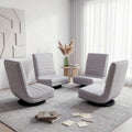 Artiss 4PCS Swivel Floor Chair 360 Adjustable Foldable Lounge Seat Floor Sofa Chair Grey FLOOR-SBL-03LIN-GYX4