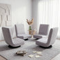Artiss 4PCS Swivel Floor Chair 360 Adjustable Foldable Lounge Seat Floor Sofa Chair Grey FLOOR-SBL-03LIN-GYX4