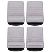Artiss 4PCS Swivel Floor Chair 360 Adjustable Foldable Lounge Seat Floor Sofa Chair Grey FLOOR-SBL-03LIN-GYX4