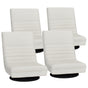 Artiss 4XFloor Chair Lounge Sofa Swivel Foldable Linen White FLOOR-SBL-03LIN-WHX4