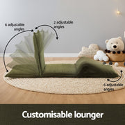 Artiss Floor Lounge Sofa Bed Foldable Green FLOOR-SBL-04VEL-1S-GN