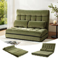 ArtissLounge Sofa Bed 2 seater Green Fabric FLOOR-SBL-170LIN-GN