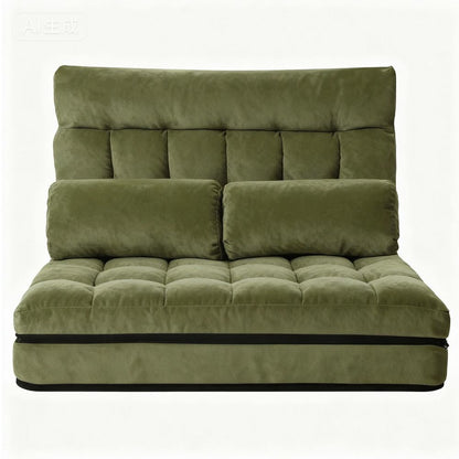 ArtissLounge Sofa Bed 2 seater Green Fabric FLOOR-SBL-170LIN-GN