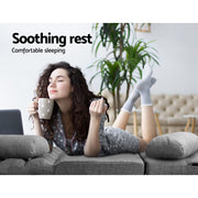 Artiss Floor Lounge Sofa Bed 2-seater Grey Fabric FLOOR-SBL-170LIN-GY