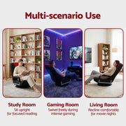 Artiss Floor Gaming Chair with 360 Swivel, 6-Position Backrest for Gaming